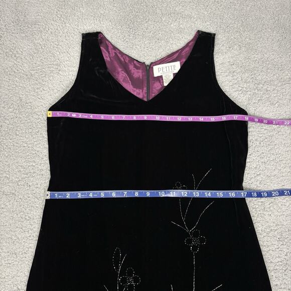 Sophisticate Sheath Velvet Dress Rayon Silk Blend Sheath Embellishments size 12 - Picture 9 of 13